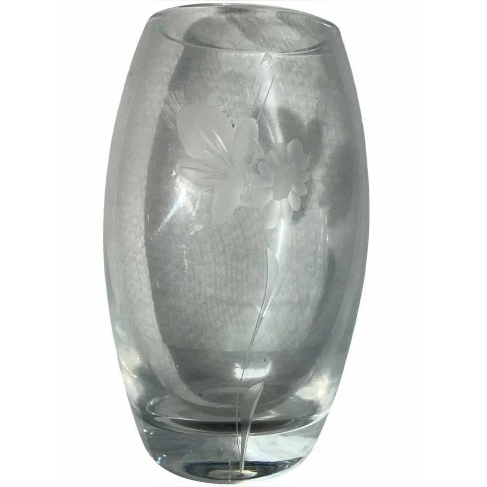 Vintage etched glass